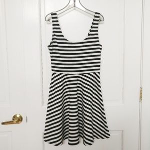Bar III Striped A-line Flare Dress